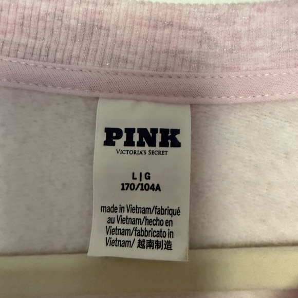 PINK Victoria's Secret Campus Fleece Oversized Crew Sweatshirt - Picture 2 of 8